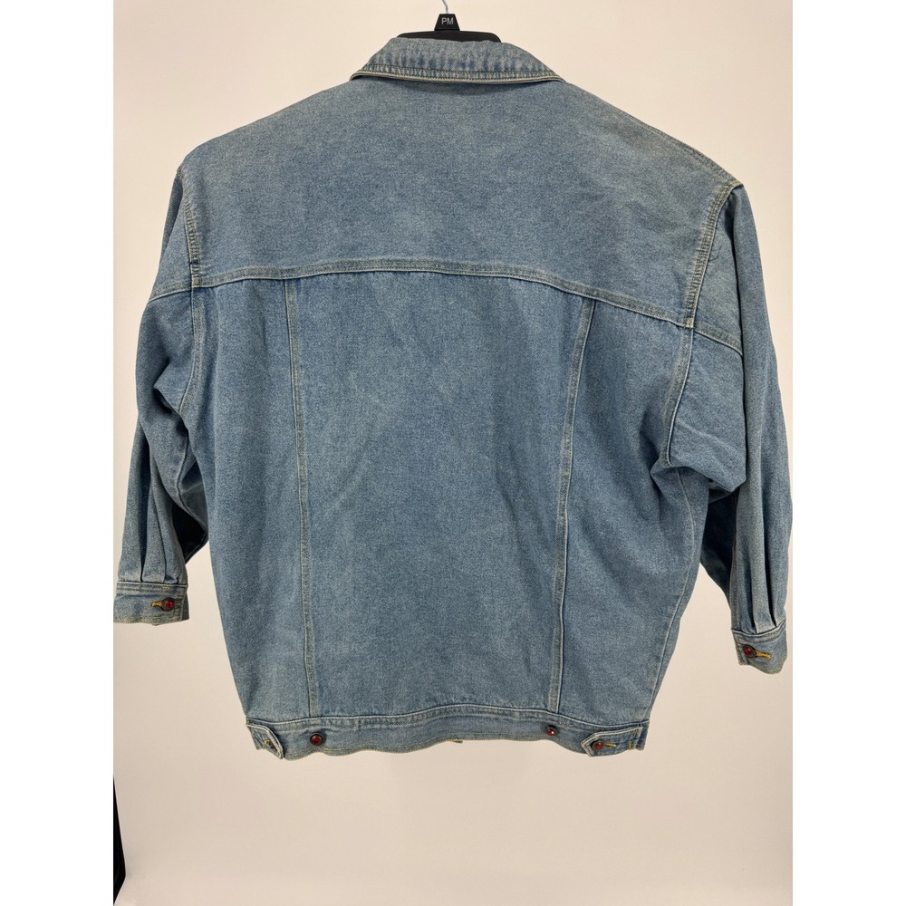 Vintage Cedars Denim Jacket Jeans Set Jeweled Beaded Women 28 Blue Crown - Picture 15 of 16